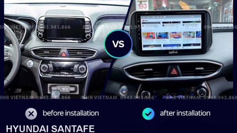 Màn hình DVD Android liền camera 360 Hyundai Santafe 2019 - 2020 | Fujitech 360 